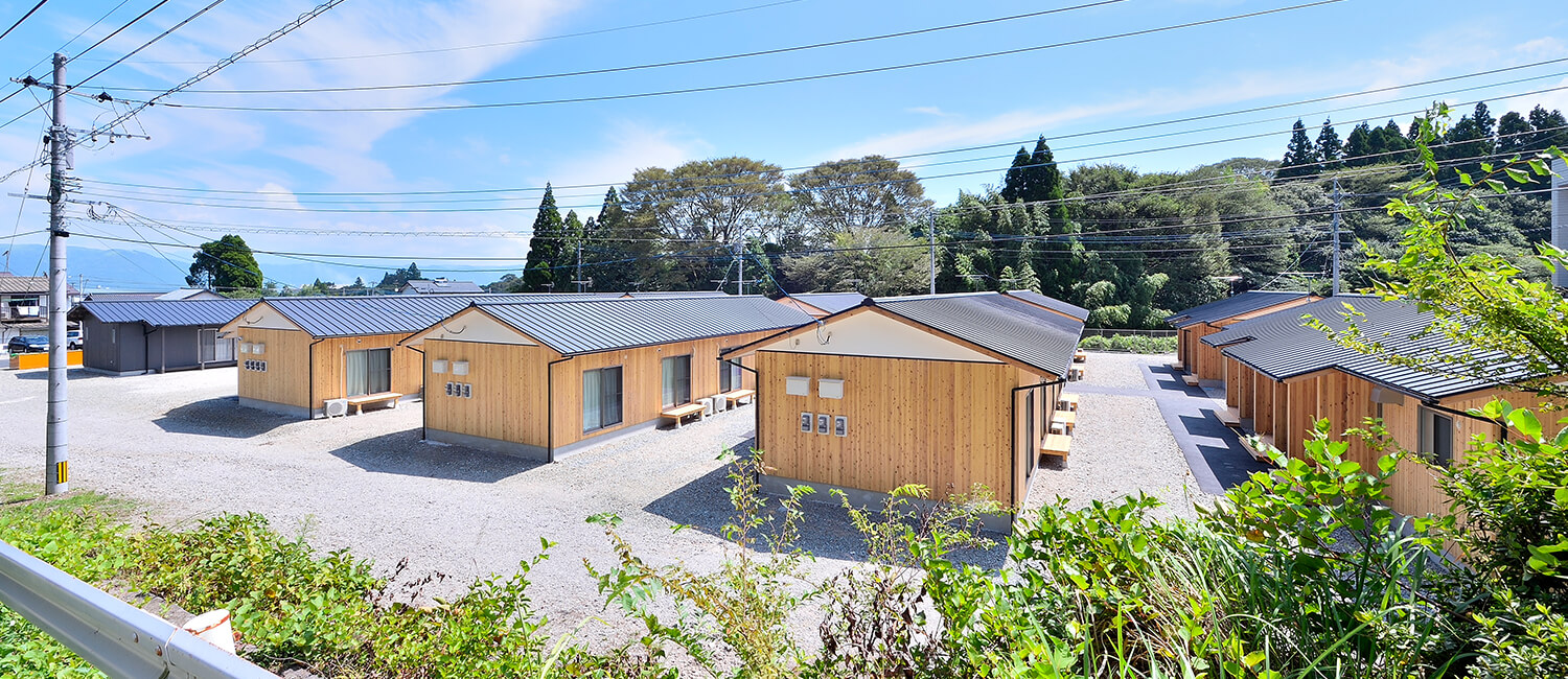 木造応急仮設住宅建設による被災者支援